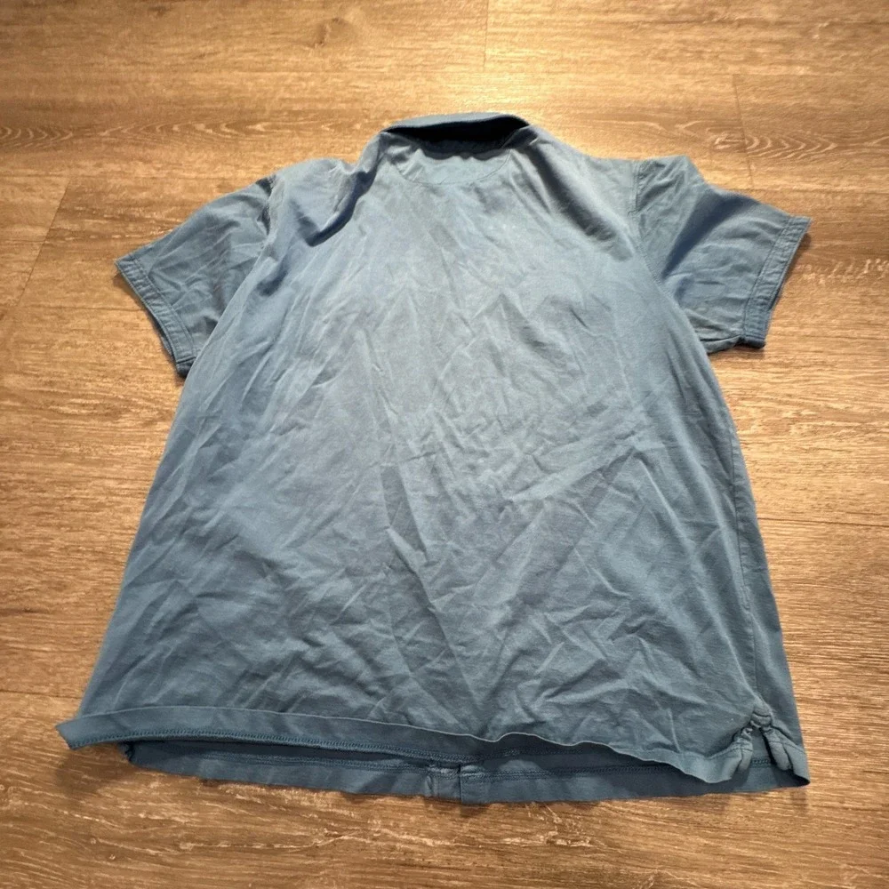 Banana Republic Shirt Men L Blue 100% Cotton Summer Vacation Casual Pockets
